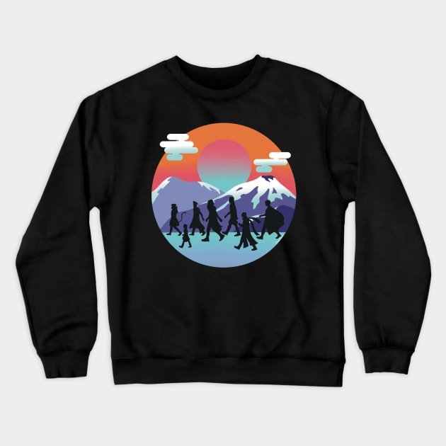 Retro Adventuring Party Crewneck Sweatshirt by SolarNovae